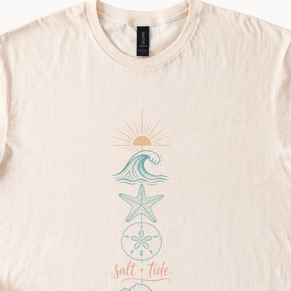 Salt and Tide Coastal Elements Vintage Style Tee